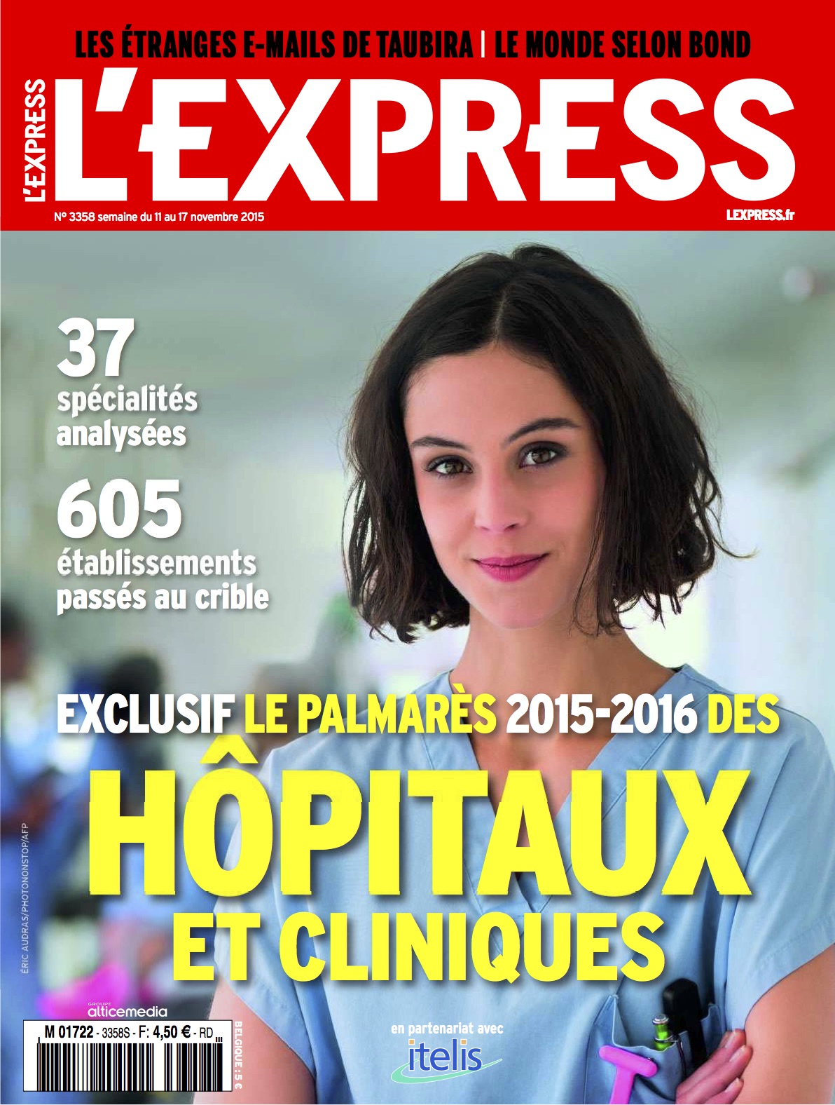 L'Express, Palmarès 2015 - 2016, Clinique Victor Hugo, 1ère à Paris, chirurgie du pied, hallux valgus