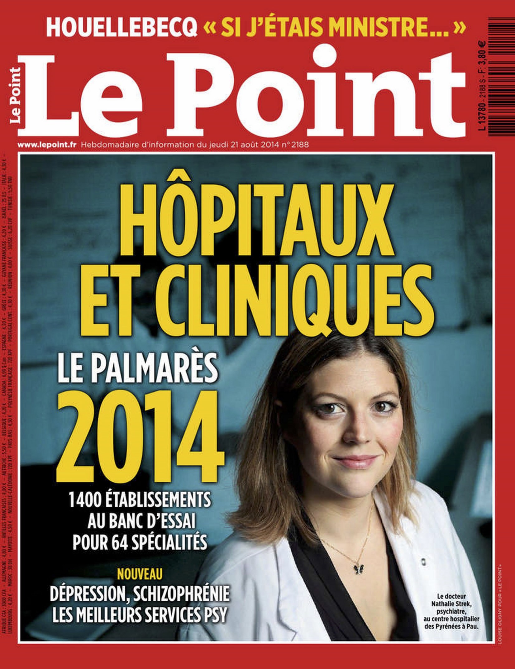 Le Point - Palmarès des Hôpitaux 2014 : Clinique Geoffroy Saint Hilaire numéro à Paris et numéro 7 en France pour la Chirurgie du Pied!