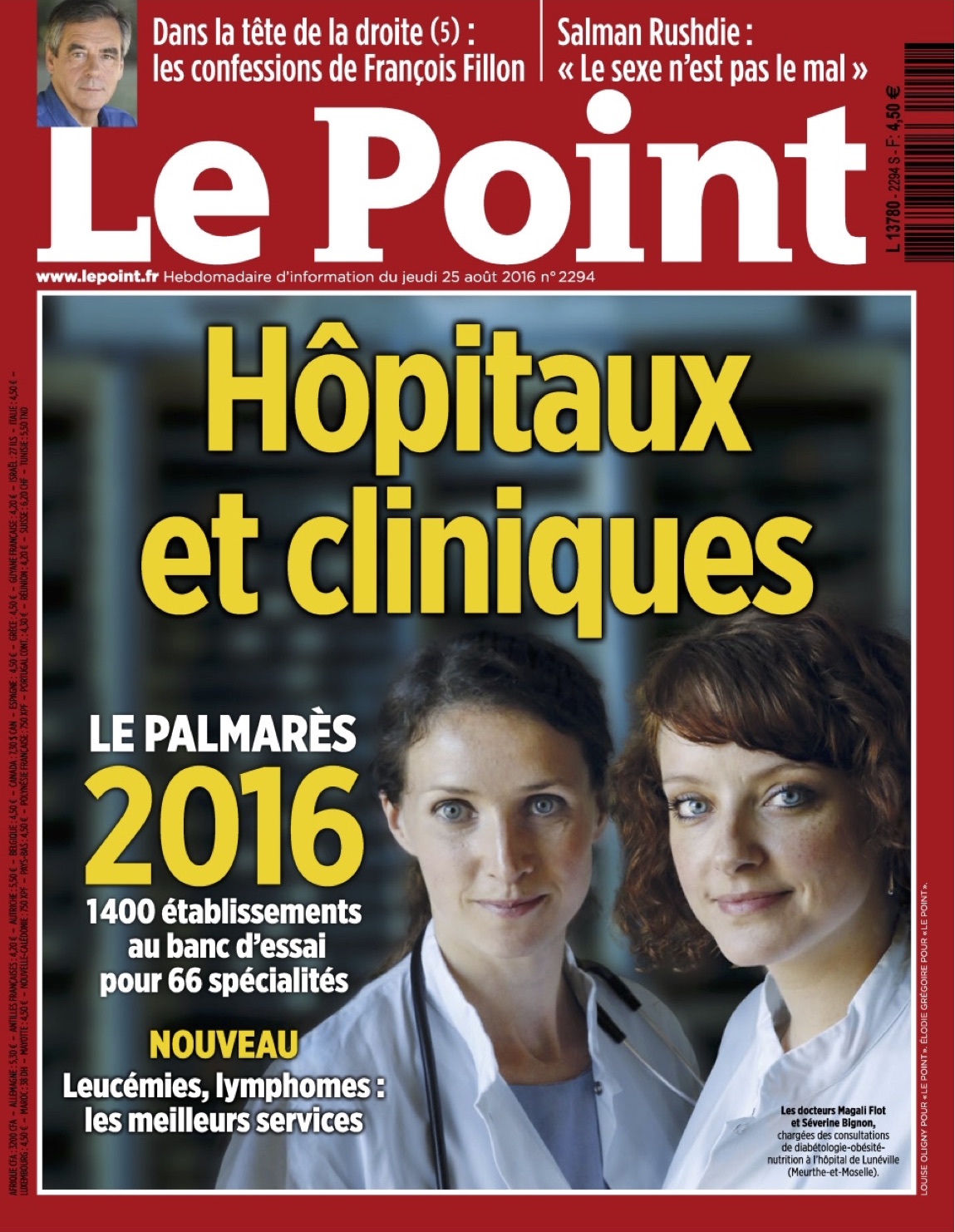 Le Point, Palmarès 2016, Classement, Chirurgie, Pied, Cheville, Hallux Valgus, Prothèse de cheville
