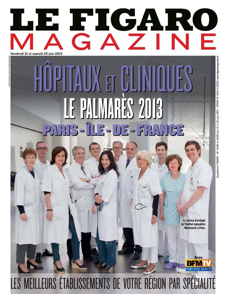 Le Figaro 2013 : Classement des Hôpitaux et Cliniques d'Ile de France