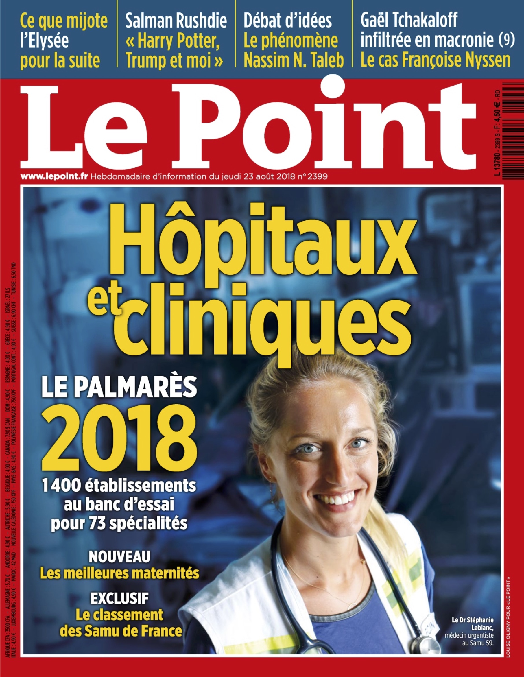 Le Point, Palmarès 2018, Classement, Chirurgie, Pied, Cheville, Hallux Valgus, Prothèse de cheville